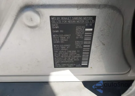 2016 Nissan Rogue Sv from USA, damaged, VIN KNMAT2MV6GP612573